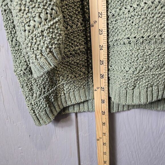 NWOT Chico's Shine Stitch Detail Pullover Simple Sweater Sz XXL‎ Olive Green - Picture 7 of 9
